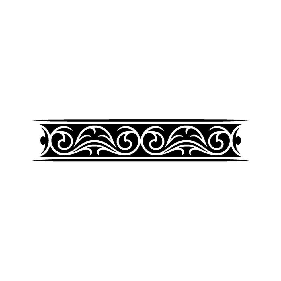 Ornate Black Border Swirls Flourishes on White Background vector