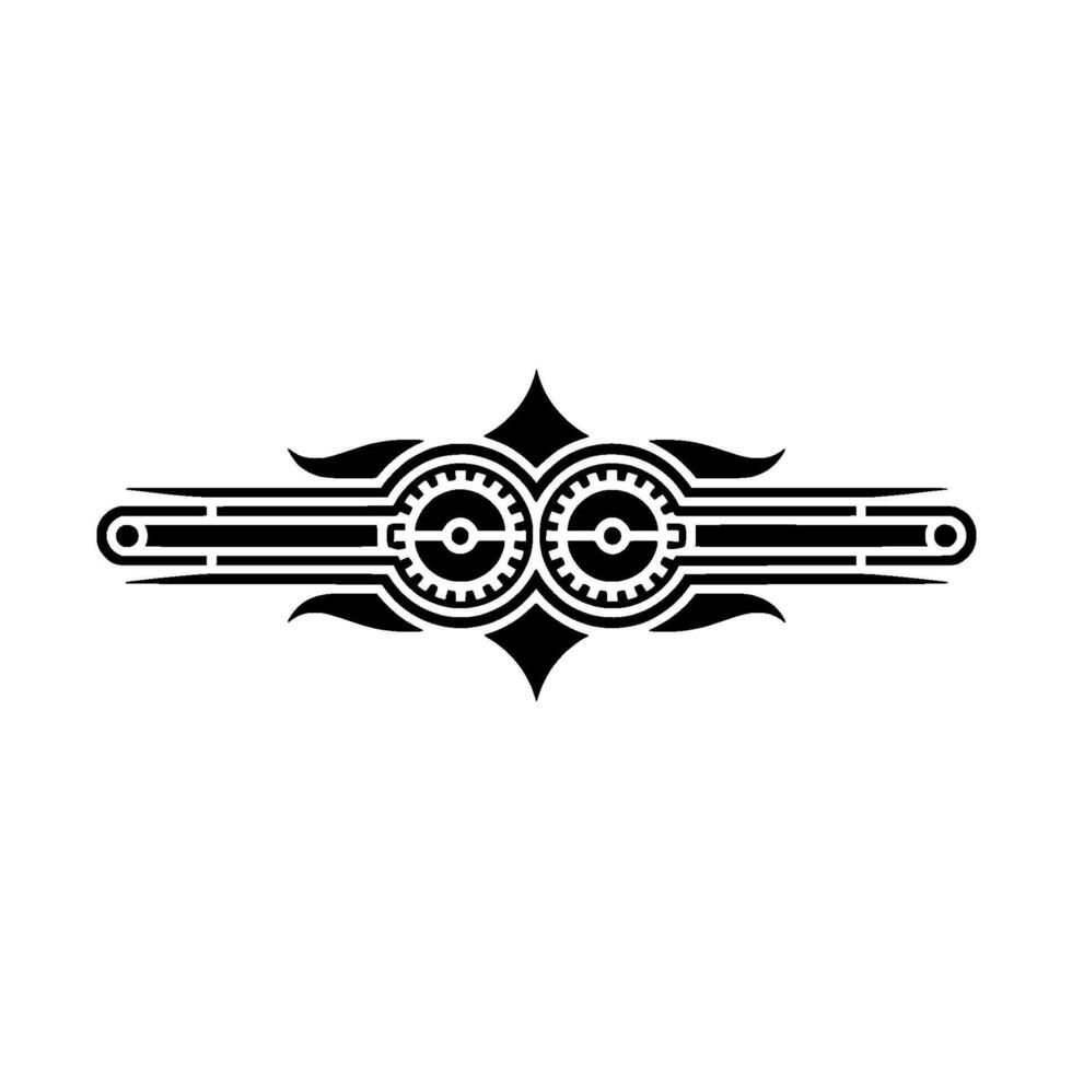 Art Deco Ornament, Geometric Pattern, Black on White vector