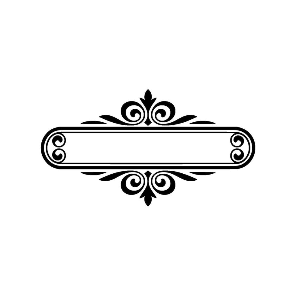 Elegant Ornamental Label Frame, Illustration vector