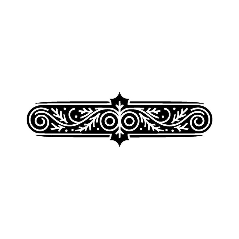 Elegant Ornamental Divider, Decorative Black and White vector