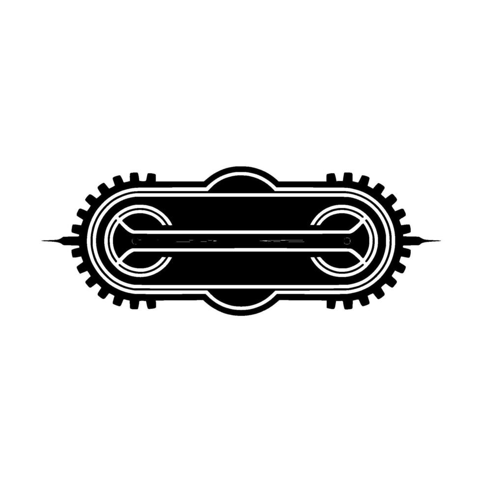 Steampunk Gear Emblem Industrial Illustration vector