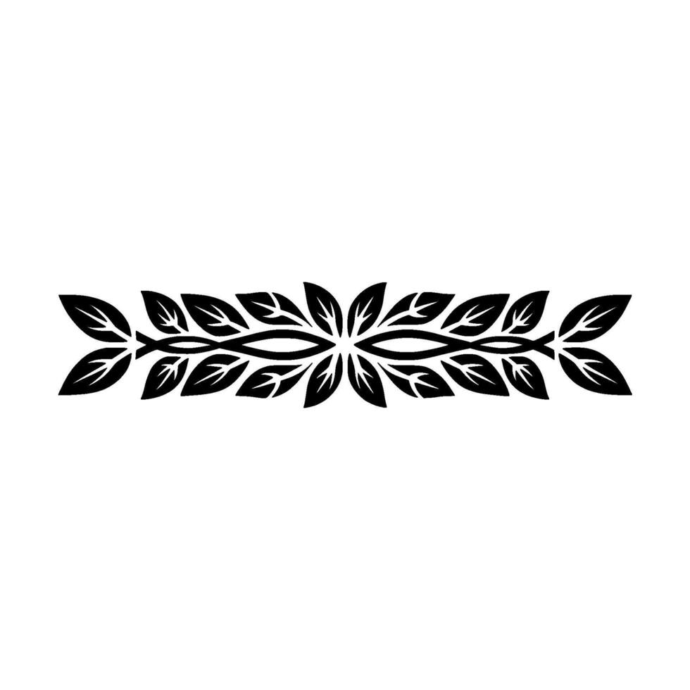 Elegant Black Floral Border on, White, Minimalist vector