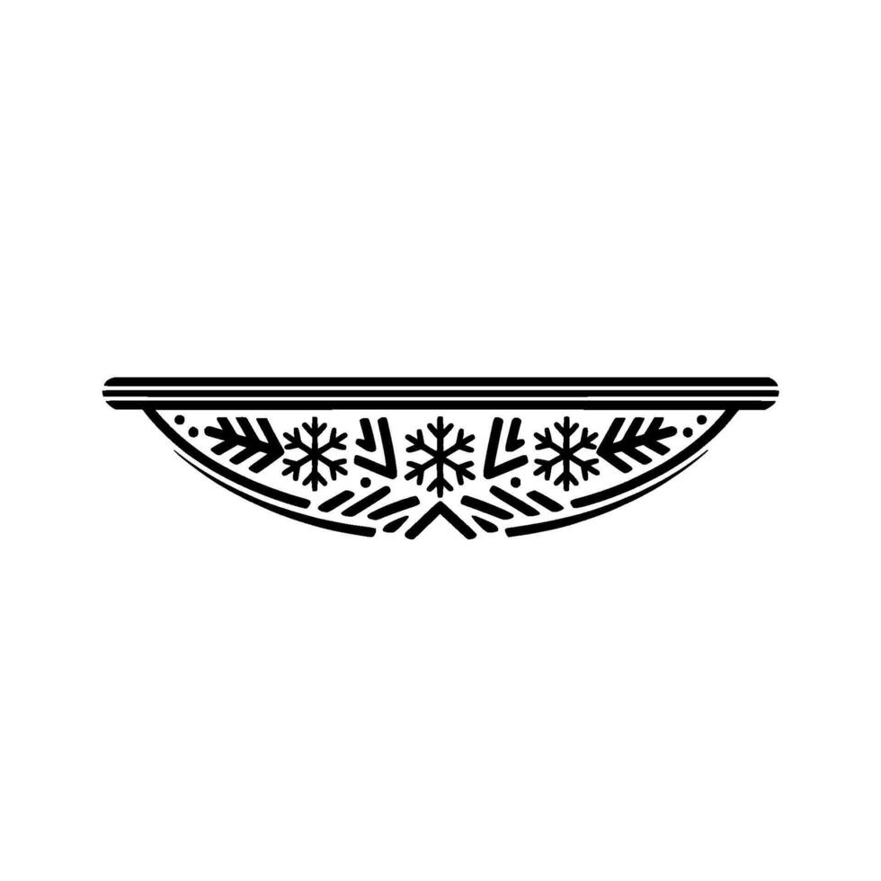 Minimalist Snow Sled Winter , Monochrome vector