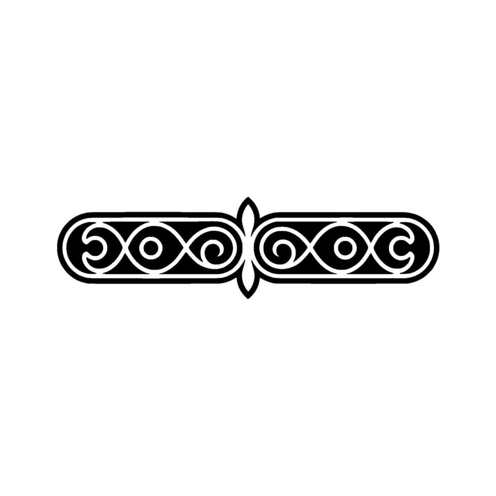 Elegant Black and White Ornamental Border , Art vector