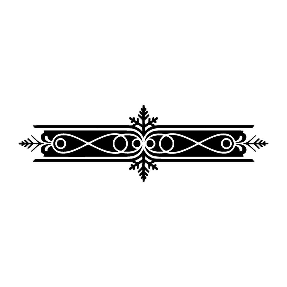 Elegant Black and White- Decorative Border Element vector