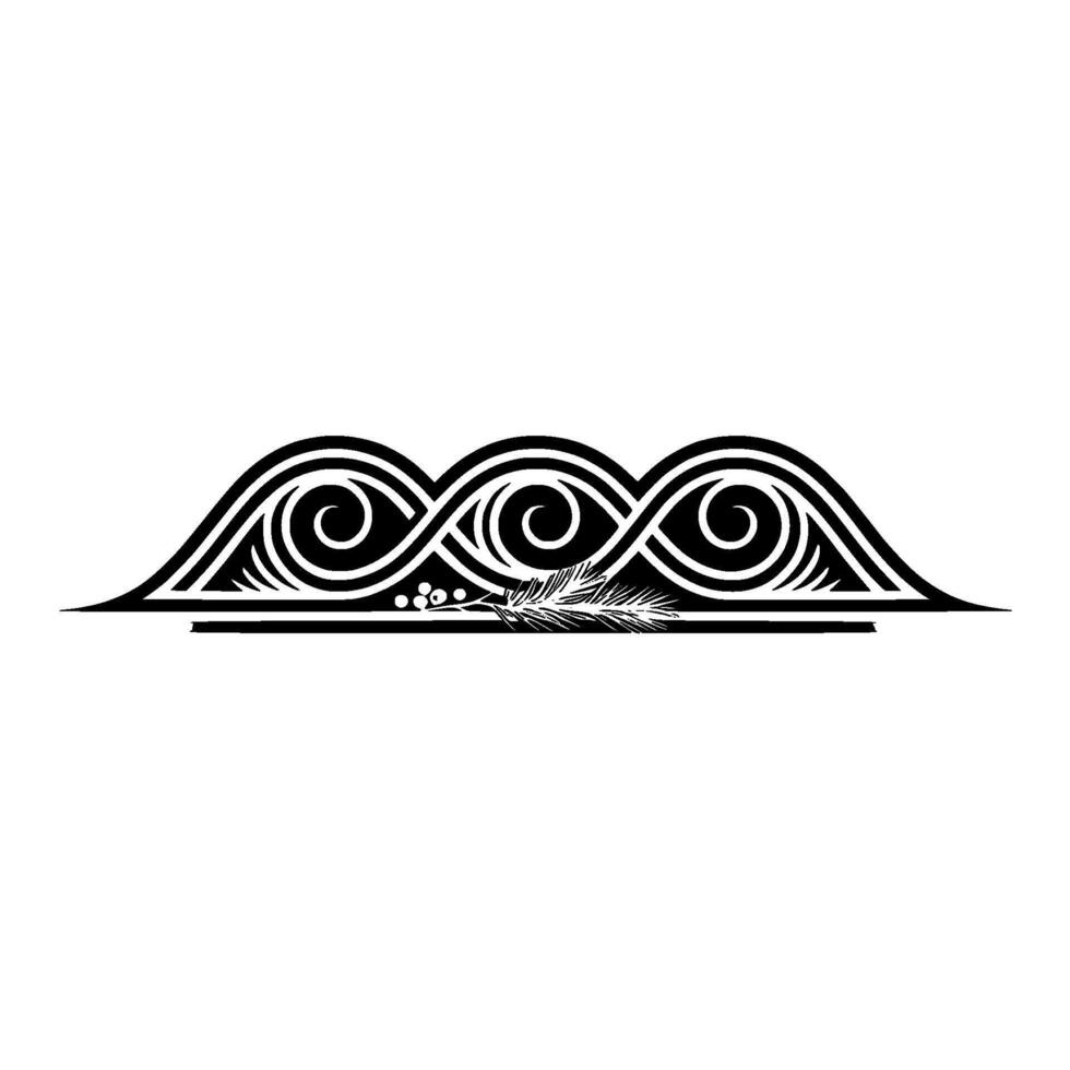 Elegant Wave Motif , Black White, Minimalist vector