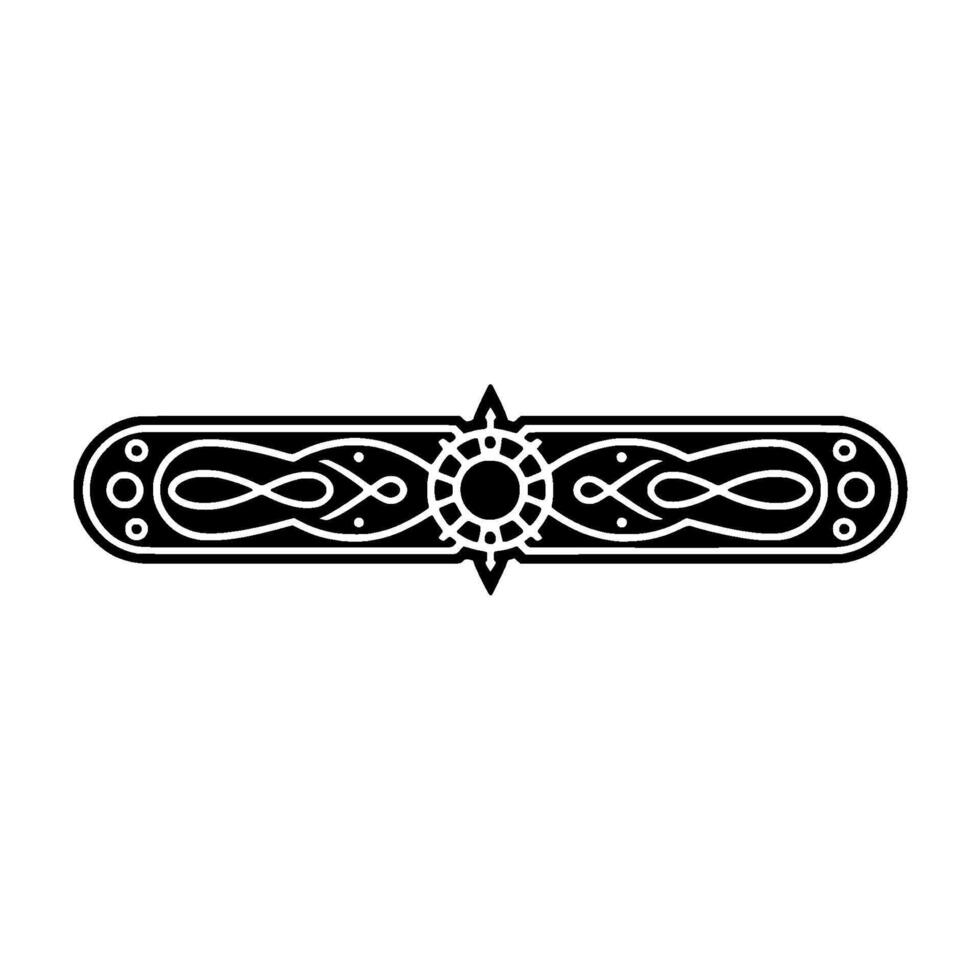 Elegant Black and White Ornament Symbolic Decorative Border Element vector