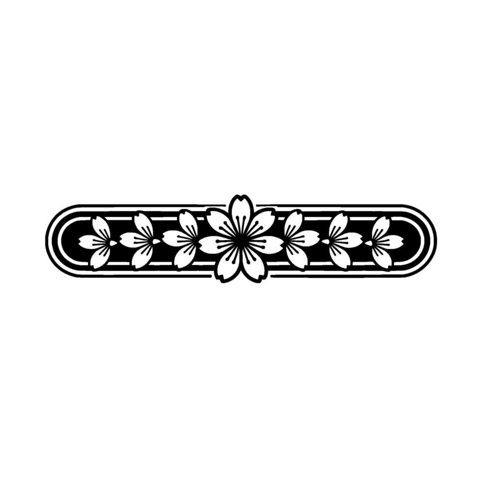 Elegant Cherry Blossom Border Minimalist Floral vector