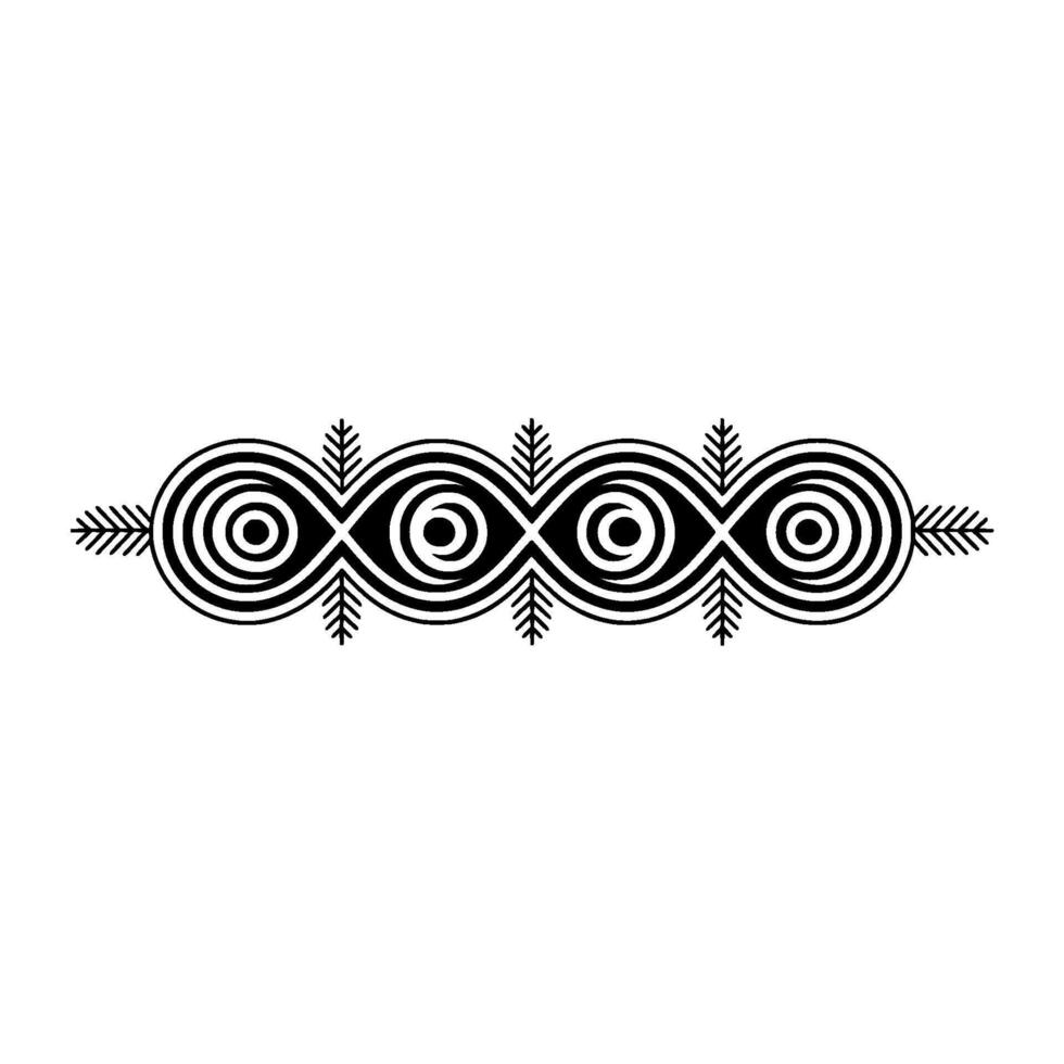 Minimalist Black and White Abstract Element, Geometric Border vector