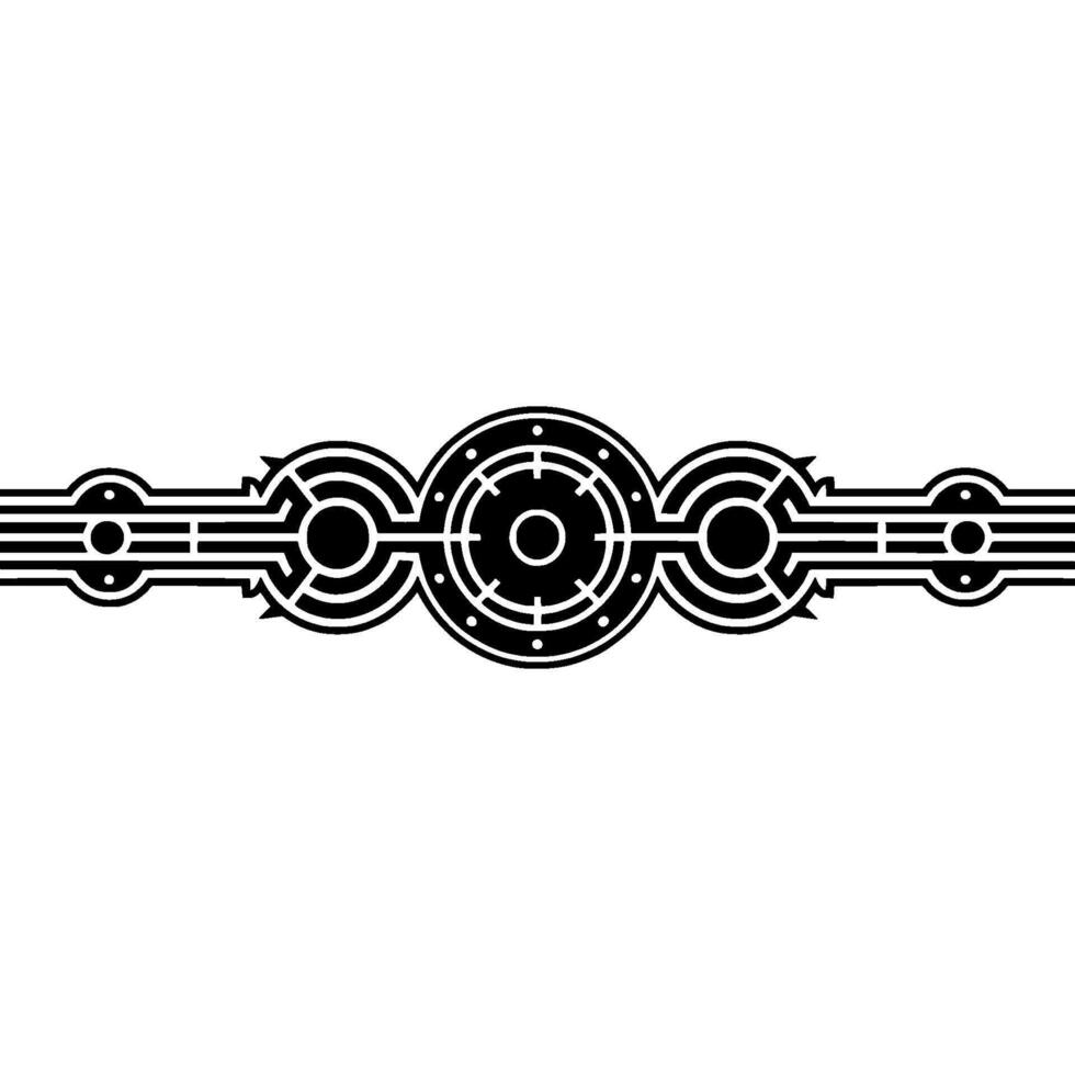 Art Deco Ornament, Black and White Geometric vector