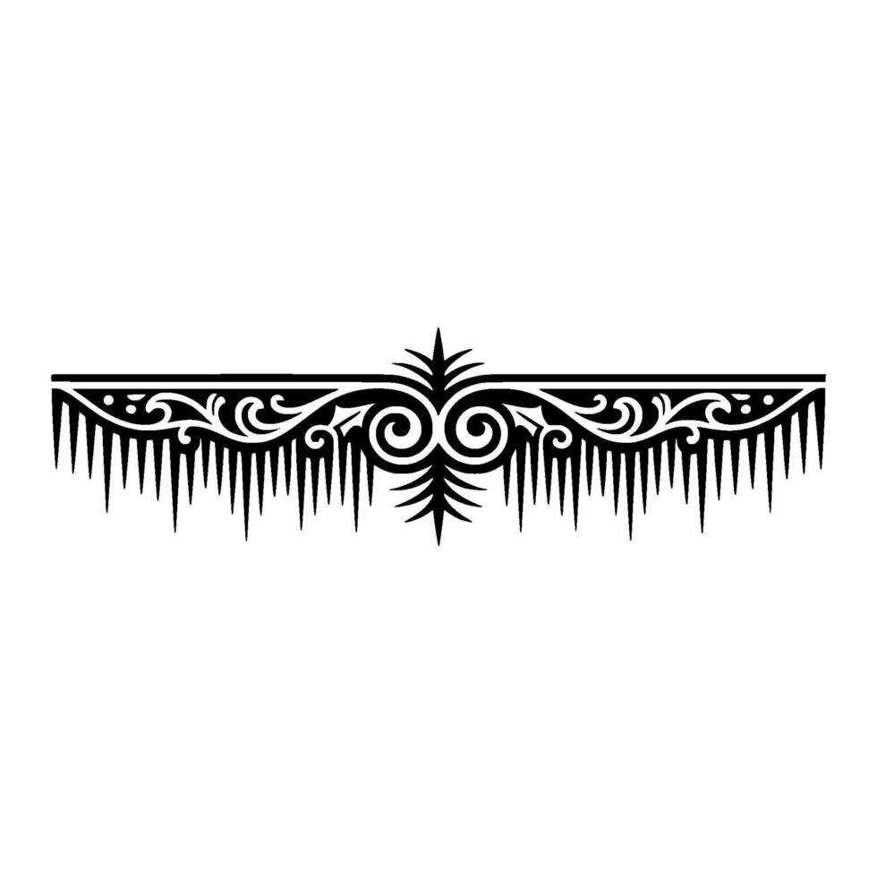 Ornate Black Border Element - Minimalist Elegance vector
