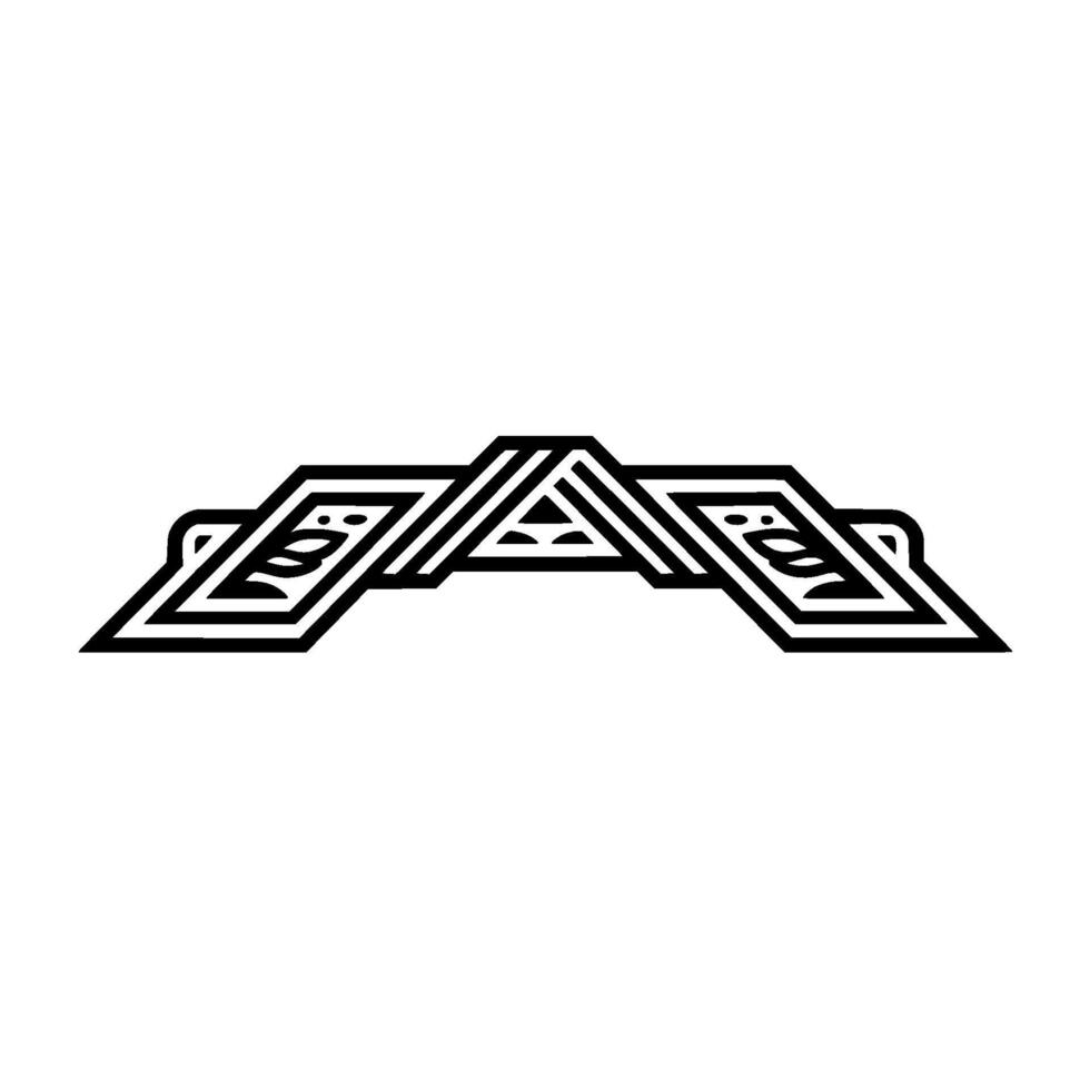Abstract Smiling Face Line Art , Geometric Modern Aesthetic vector
