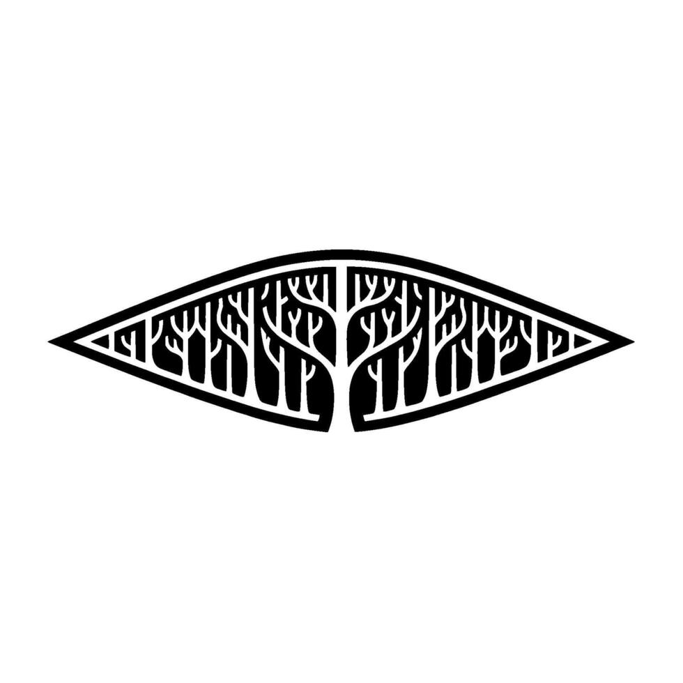 Minimalist Forest in Geometric Shape, Black and White, Elegant vector
