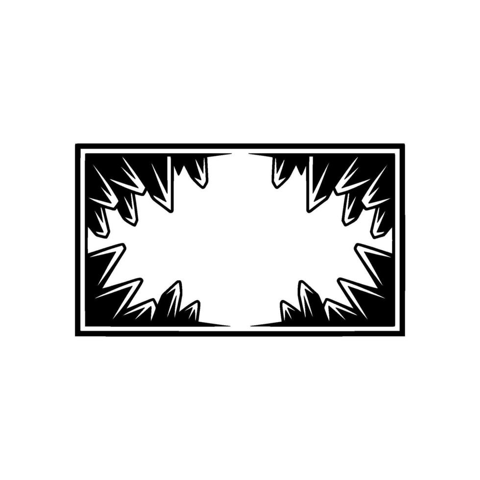 Shattered Frame Illustration, Grunge Border vector