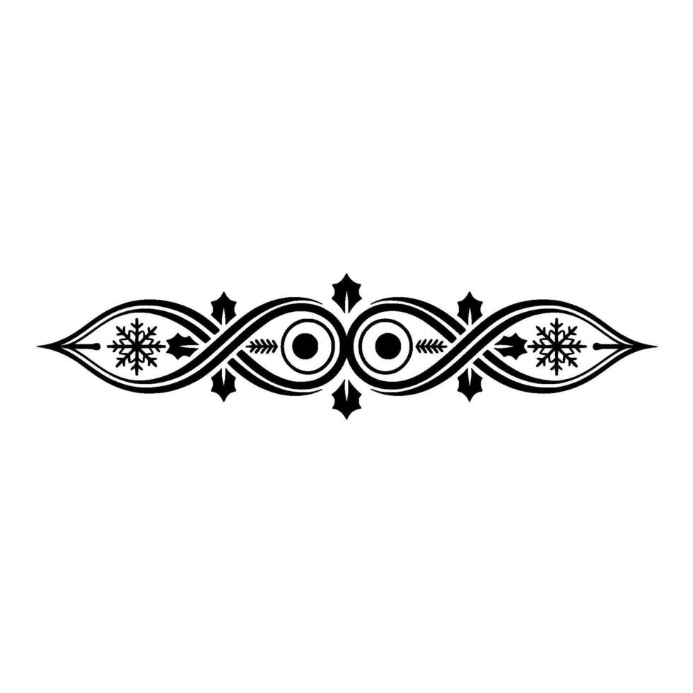 Festive Black White Ornament Christmas Winter Element vector