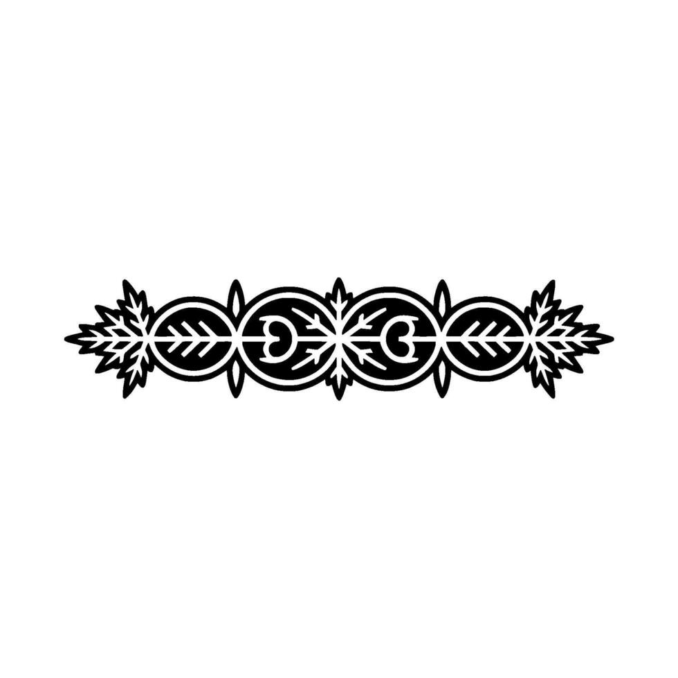 Elegant Black White- Floral- Border vector