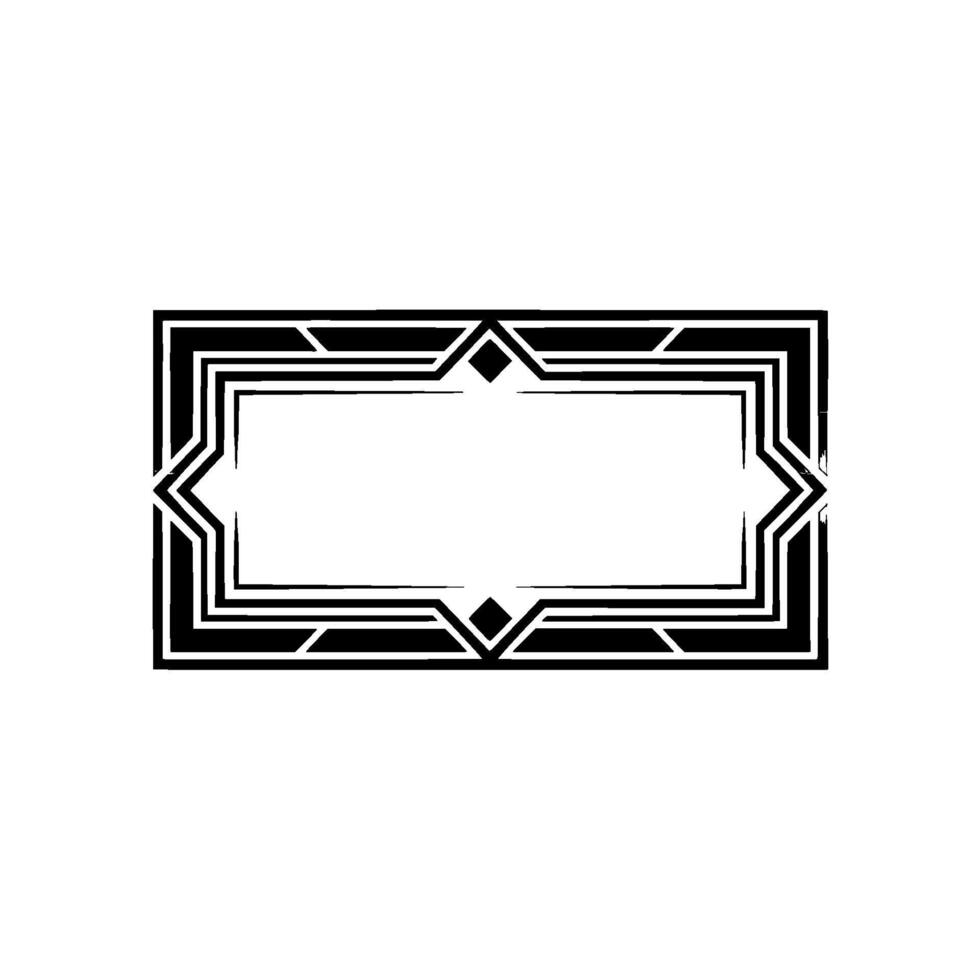 Geometric Deco Frame, Subtle Gradient, Elegant Border vector