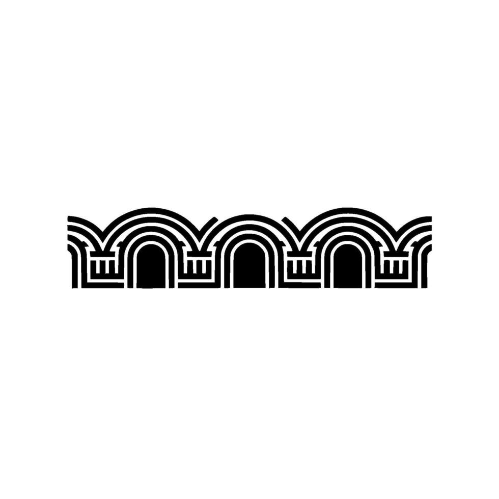 Geometric Archway, Minimalist Line Art, Modern Emblem vector