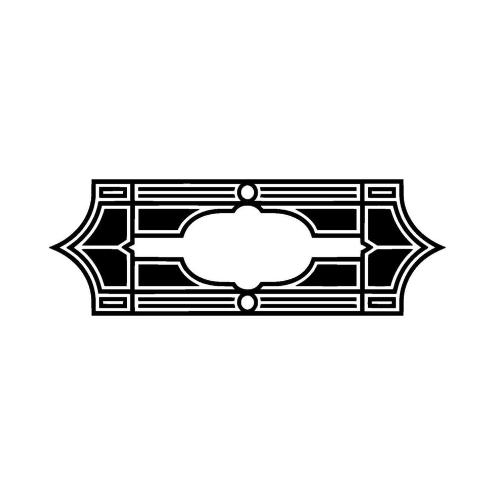 Art Deco Frame, Elegant Ornament, Vintage, Symmetry vector