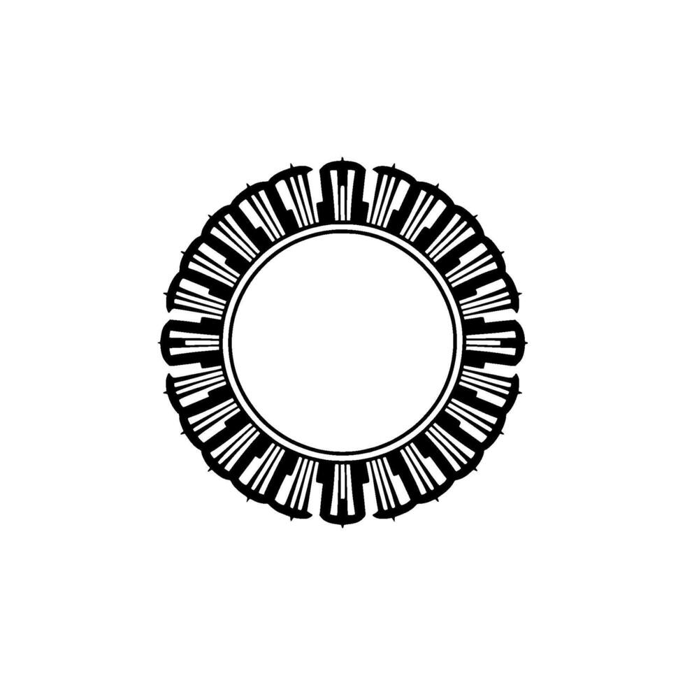 Geometric Radial Frame, Minimalist vector