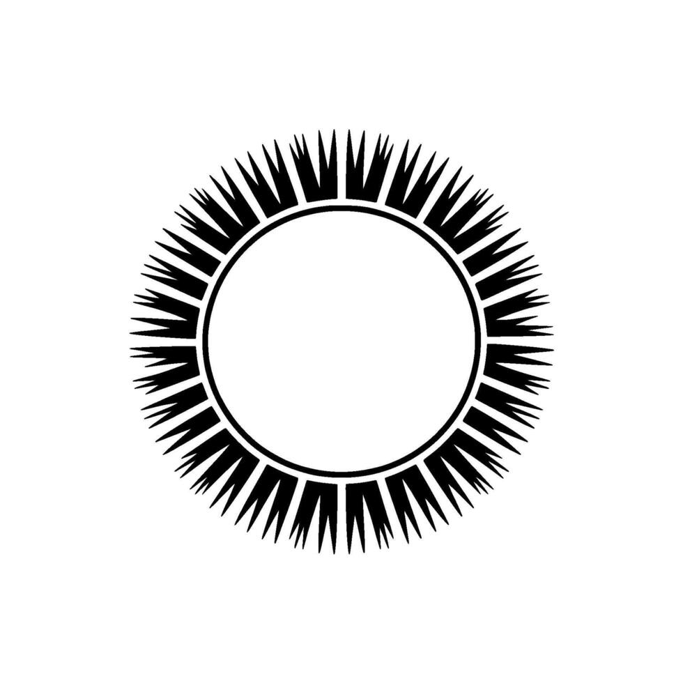 Minimalist Radiant Circle, Geometric Sun Motif vector