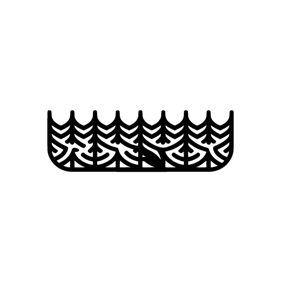 Minimalist Crown Silhouette, Geometric Woodland Emblem vector