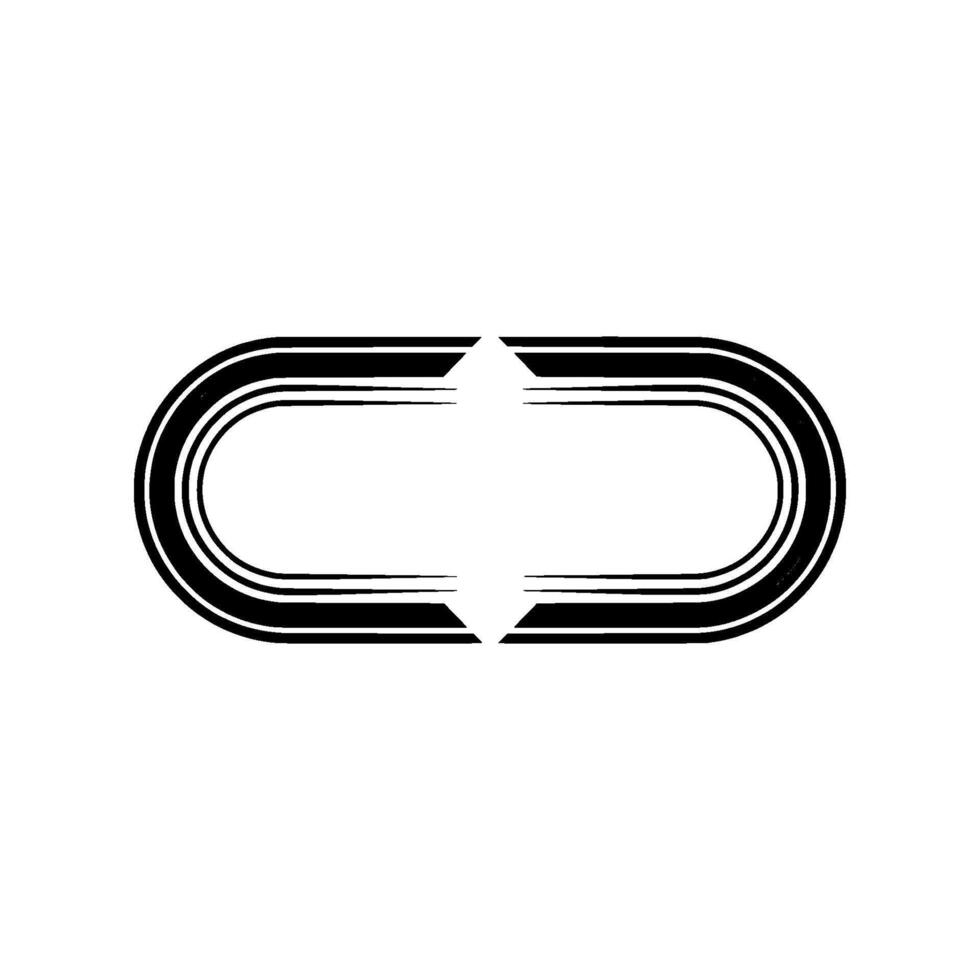 Geometric Divide Minimalist Black White Abstract vector