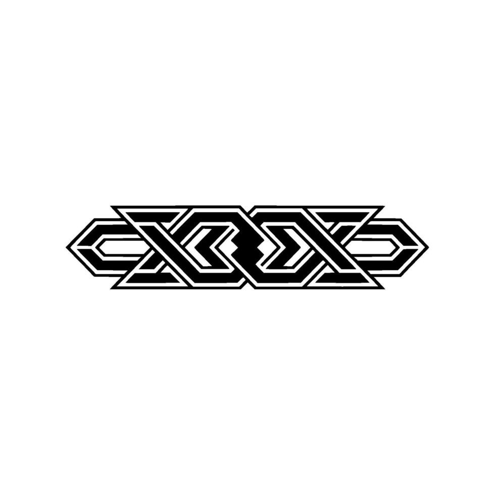 Geometric Interlocking Pattern, Minimalist vector