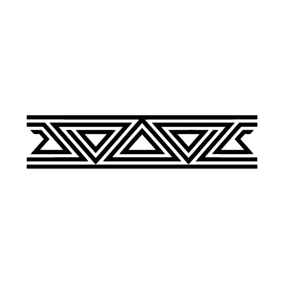 Geometric Deco Border, Angular Pattern, Minimalist vector