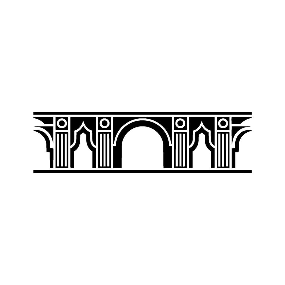 Art Deco Archway Ornament, Geometric, Ornamentation vector