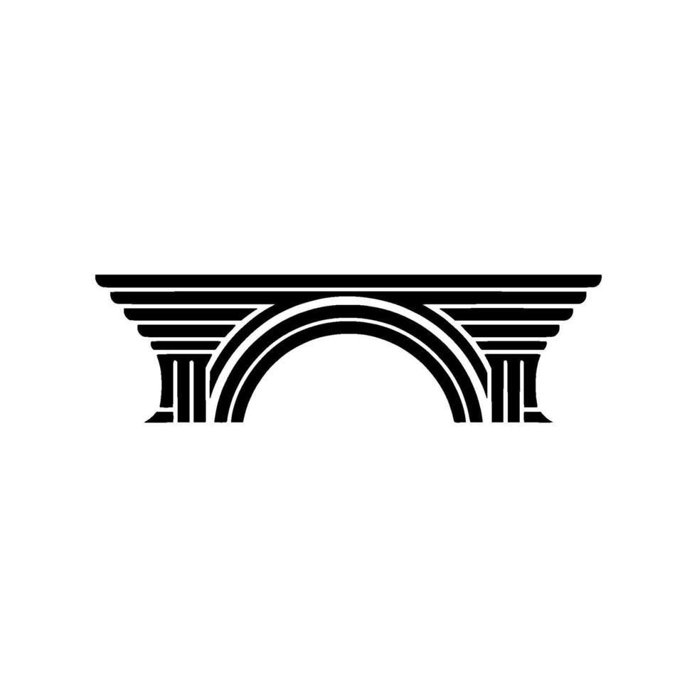 Geometric Arch Emblem, Minimalist , Modern vector