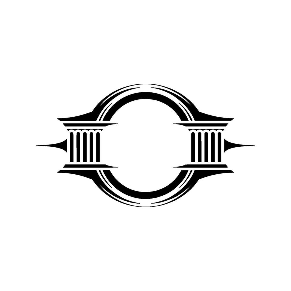 Classical Emblem, Circular , Monumental Symbol vector