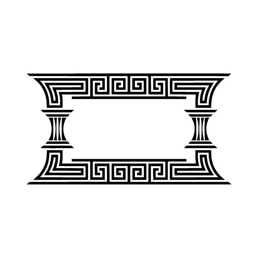Intricate Greek Key Border Frame, Elegant vector