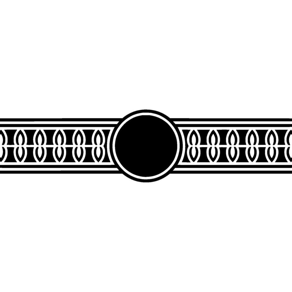 Geometric Border, Circular Accent, Vintage vector
