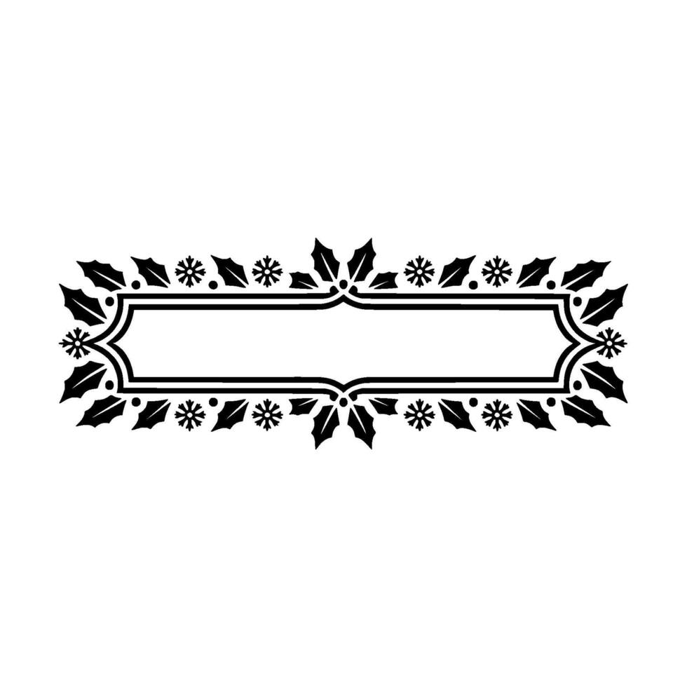Elegant Winter Border, Festive Element vector
