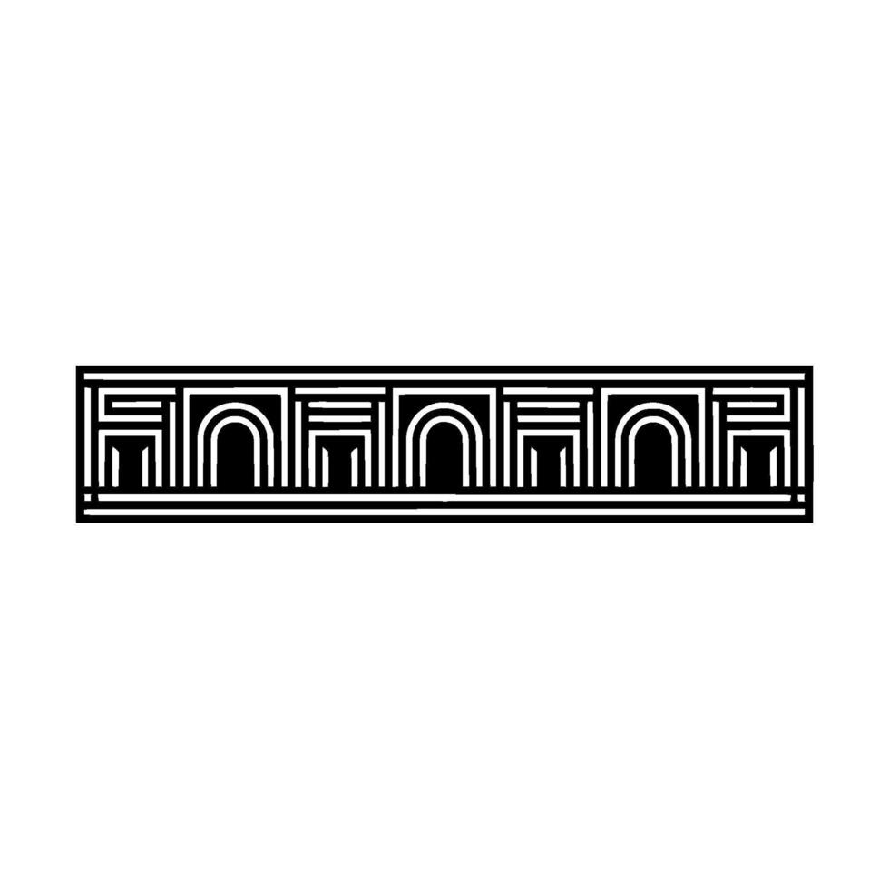Geometric Deco Border, Streamlined , Modern Minimalism vector