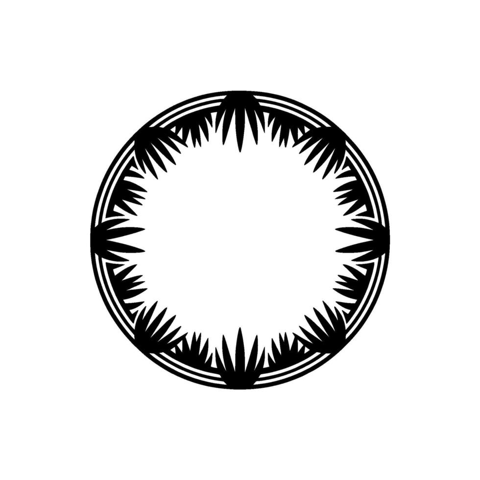 Geometric Palm Frame, Minimalist , Circular Motif vector