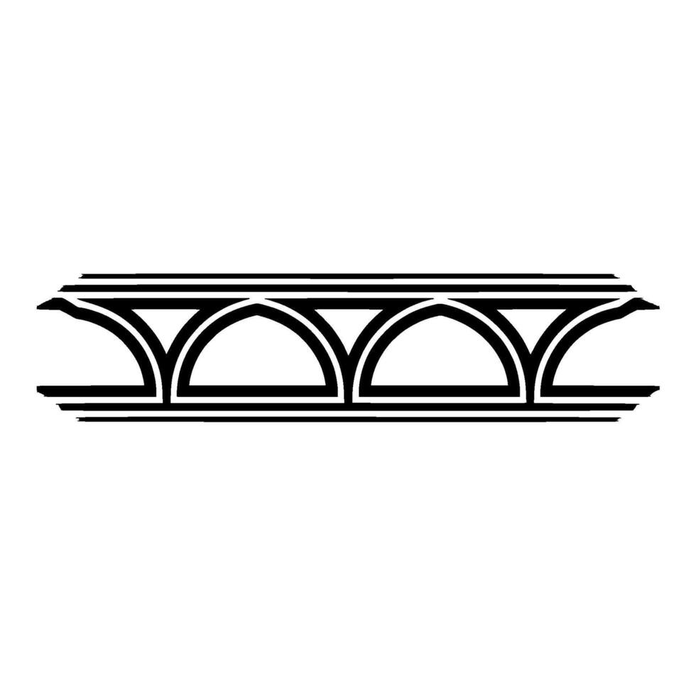 Geometric Arch Border, Minimalist , Subtle Glow vector
