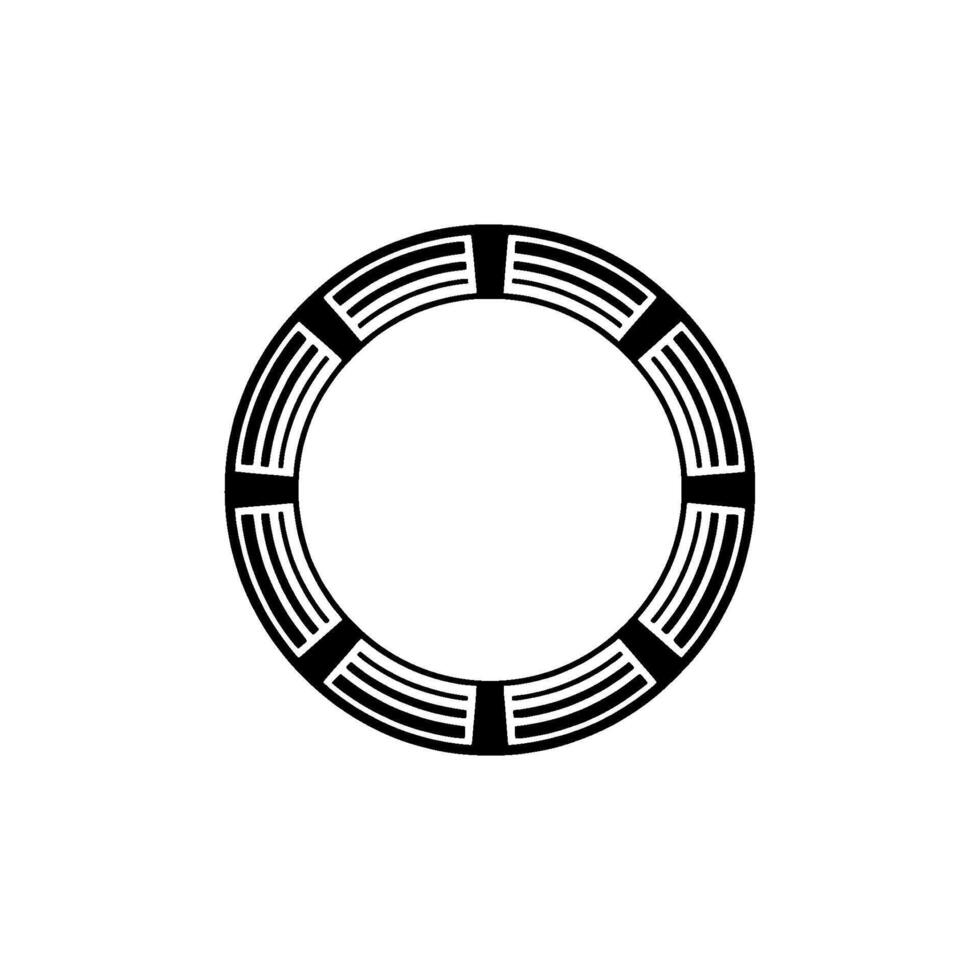 Minimalist Circular Emblem, Geometric , Modern Symbol vector
