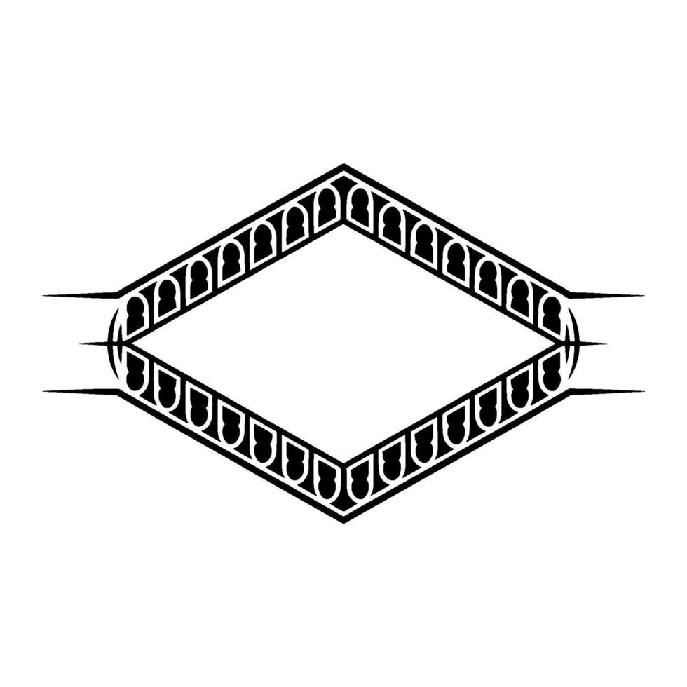 Geometric Deco Frame, Vintage Border, Minimalist vector