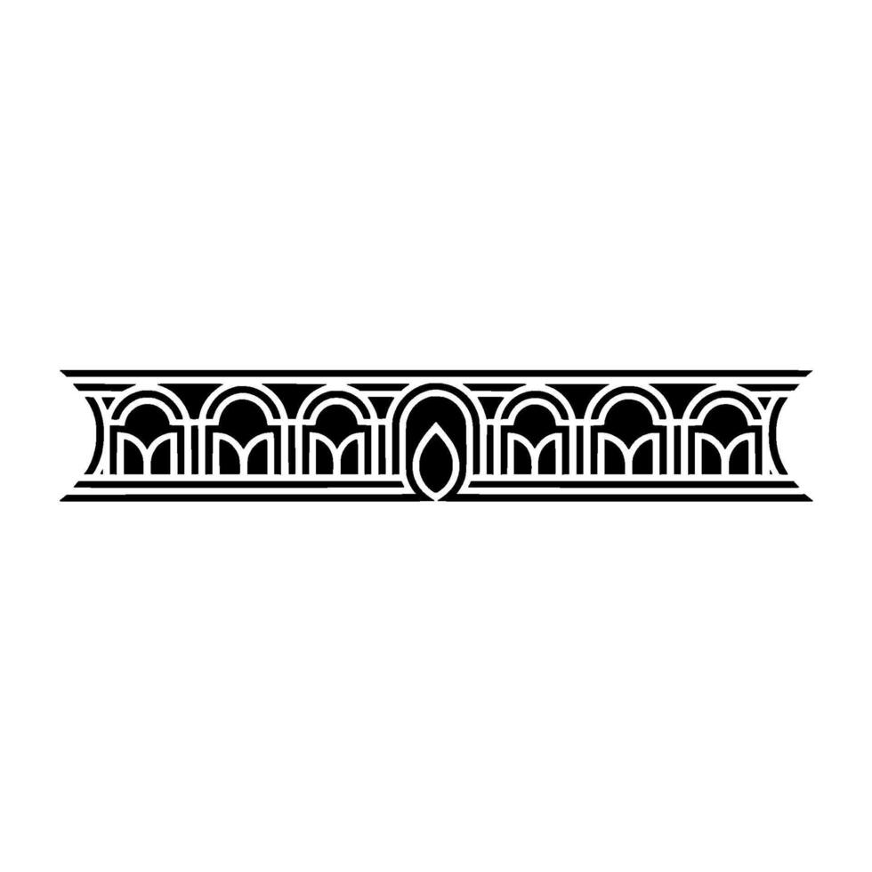 Art Deco Ornament Border, Elegant Linear, Geometric vector