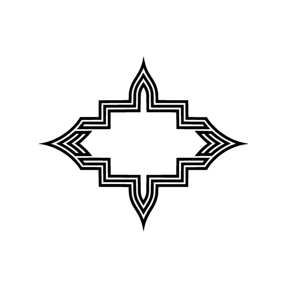Geometric Star Outline, Minimalist , Shadow Effect vector
