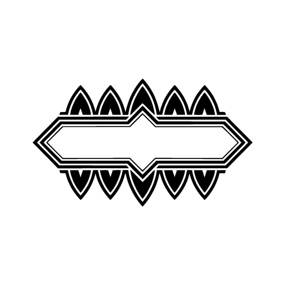 Geometric Arrowhead Border, Minimalist , Modern Emblem vector