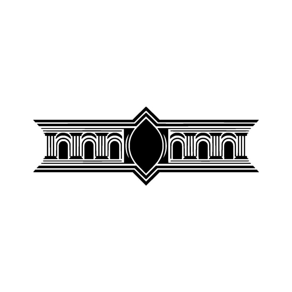 Art Deco Geometric Emblem, Vintage Style, Monogram vector