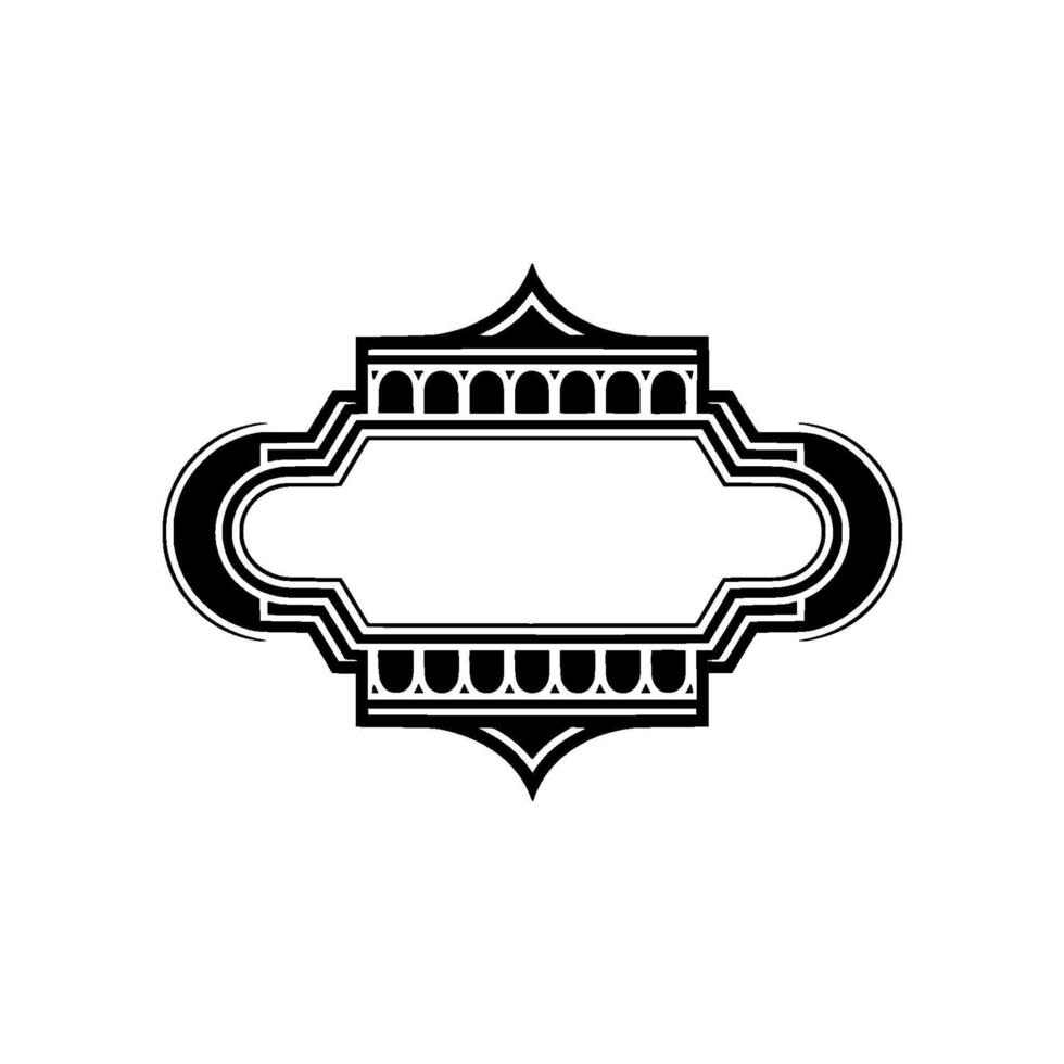 Art Deco Frame, Elegant Border, Vintage , Minimalist Layout, Ornament vector