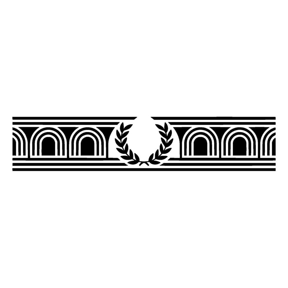 Art Deco Border, Geometric Ornament, Vintage, Line vector