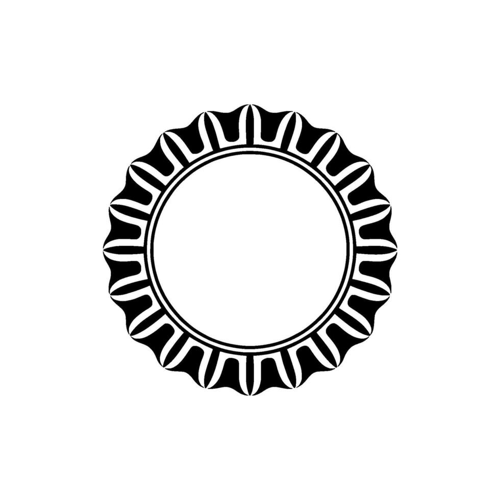 Geometric Bottle Cap Ornament, Minimalist vector