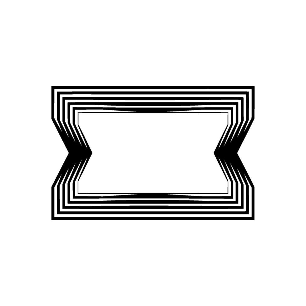 Geometric Gradient Frame, Modern Abstract, Stripes vector
