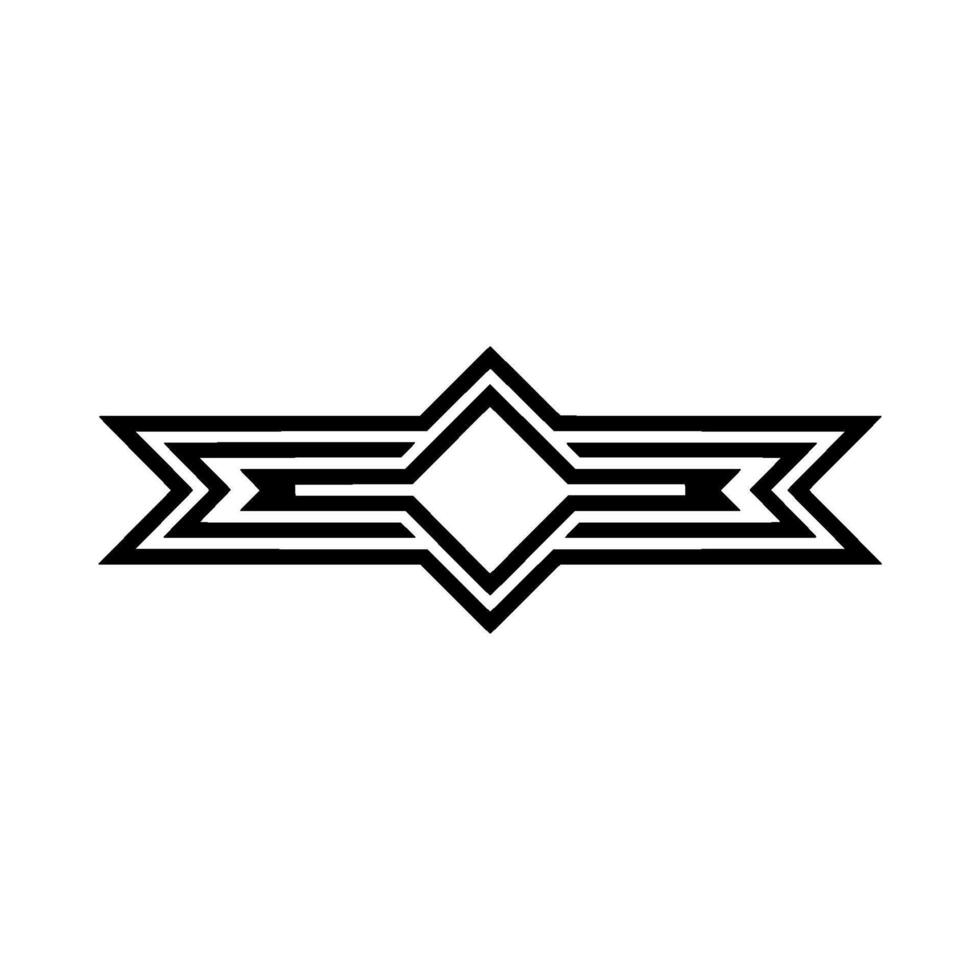 Geometric Starburst, Minimalist , Modern Emblem, Outline vector