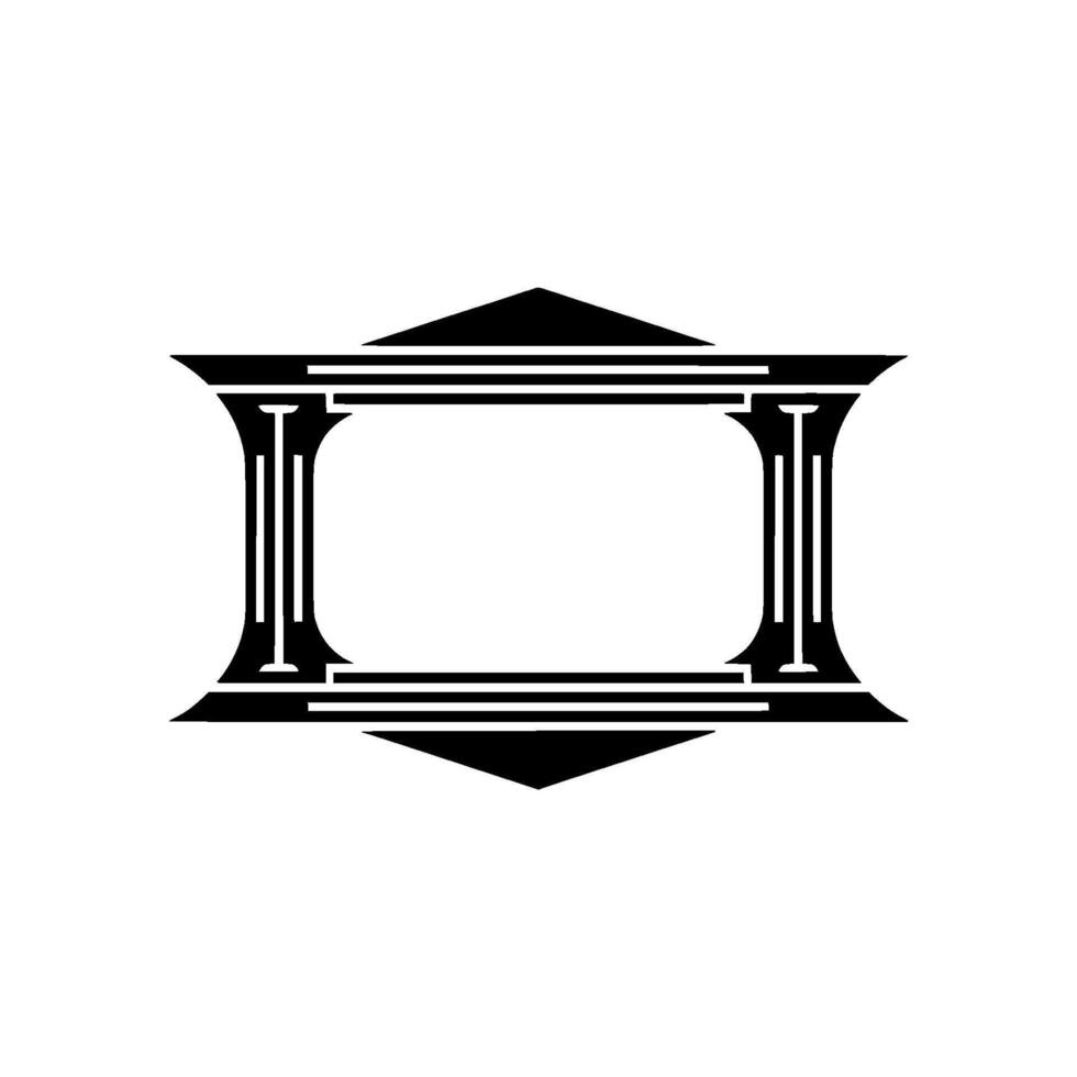 Geometric Temple Frame, Art Deco Style vector